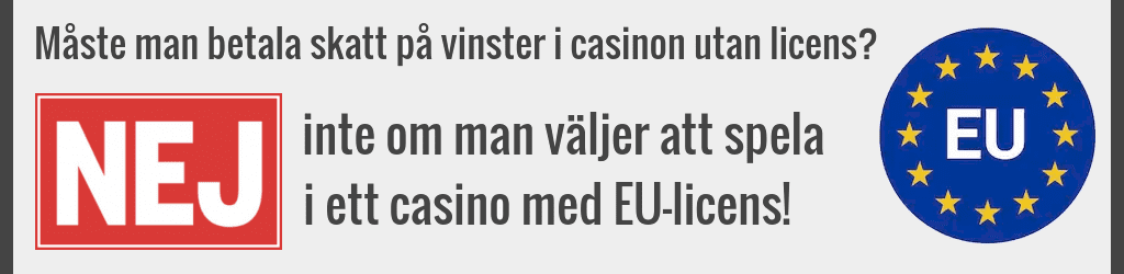 Måste man betala skatt på vinster i casinon utan licens?